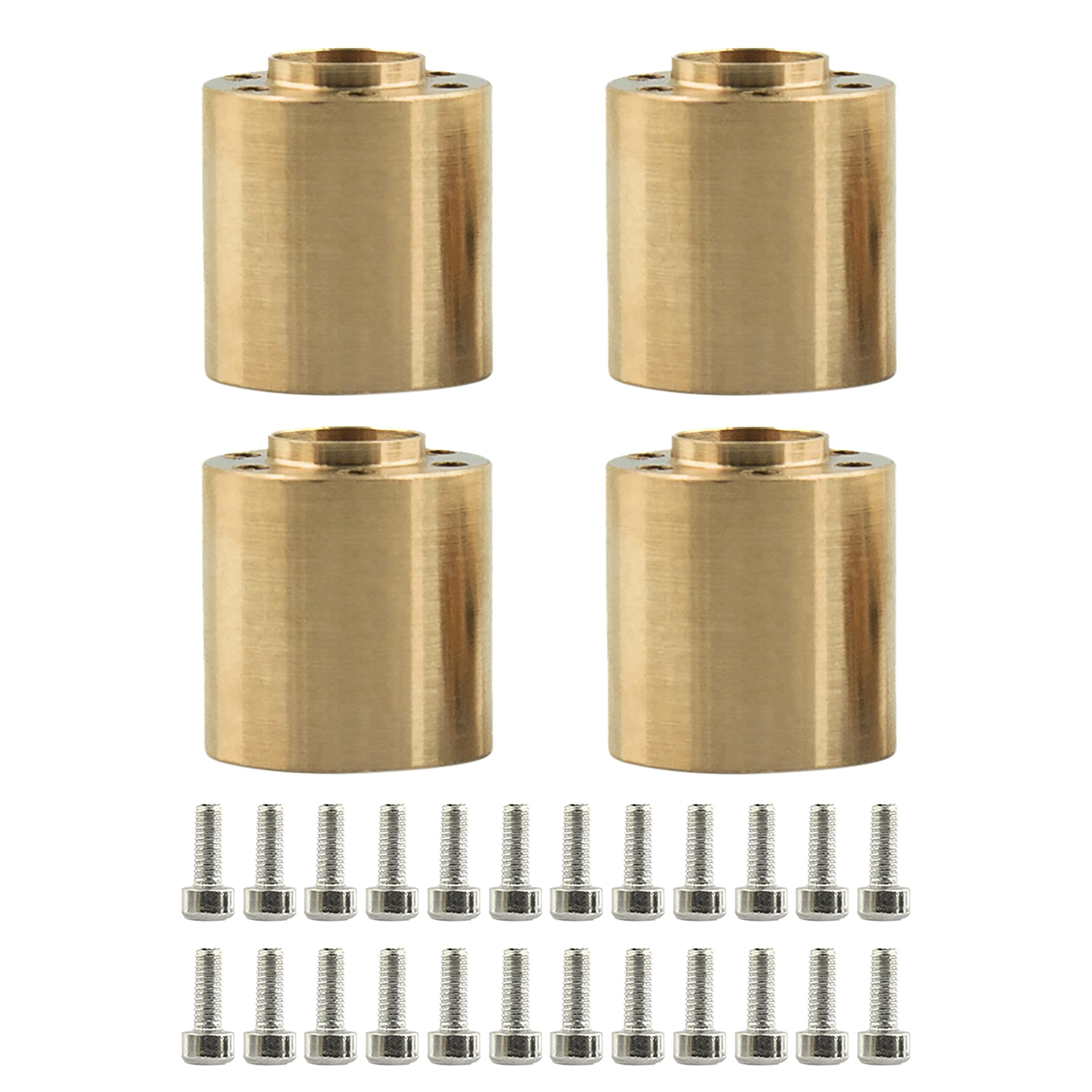 4pcs Brass Wheel Weights For RC Crawler - 1/10 Scale Hex Hub Adapter For 1.9" & 2.2" Beadlock Wheels (22mm Height) - View #6