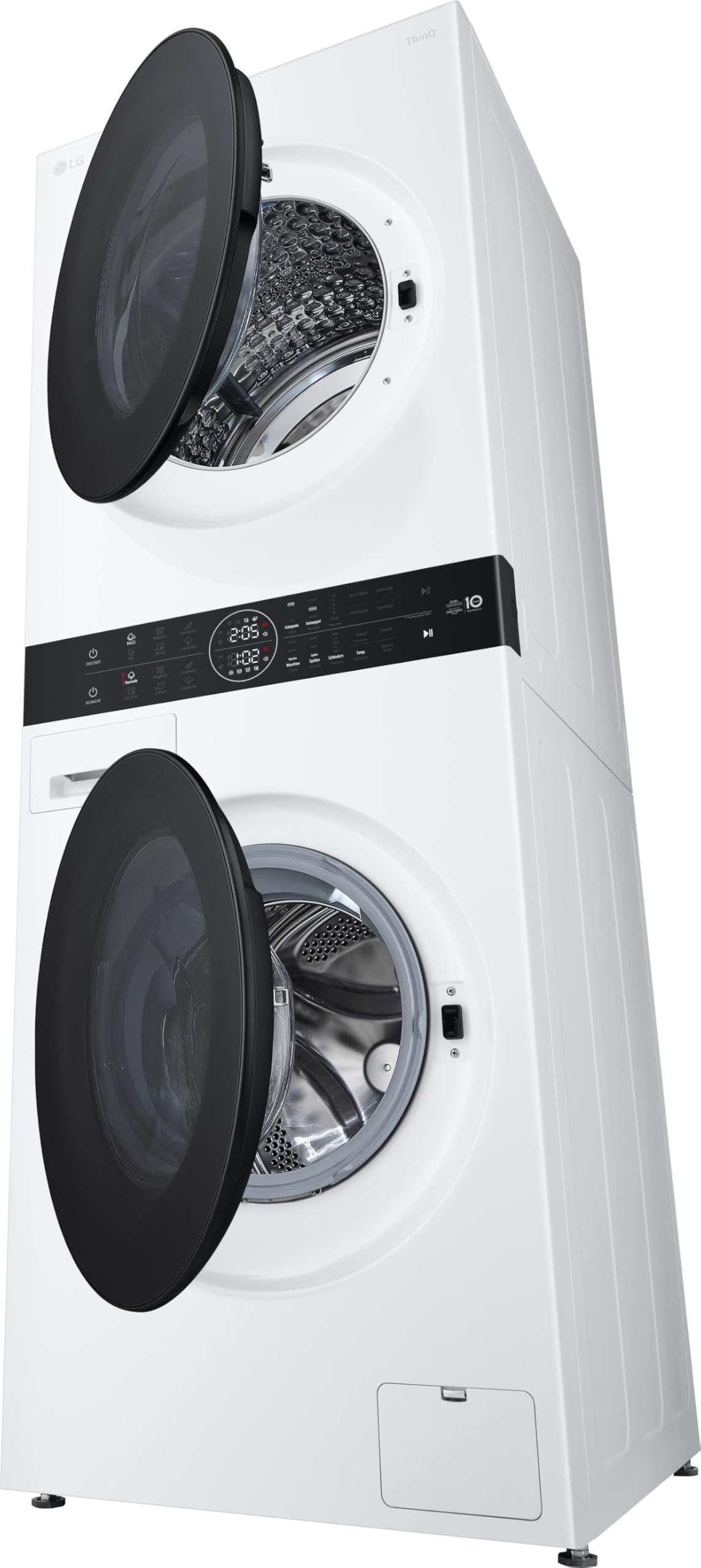 LG WT1210WWF WashTower, Waschmaschine (12 kg, EEK A-10%) und Trockner (10 kg, EEK C) mit One-Touch-Display, TurboWash 360°, AI DD, Dual Inverter Wärmepumpe, Weiß