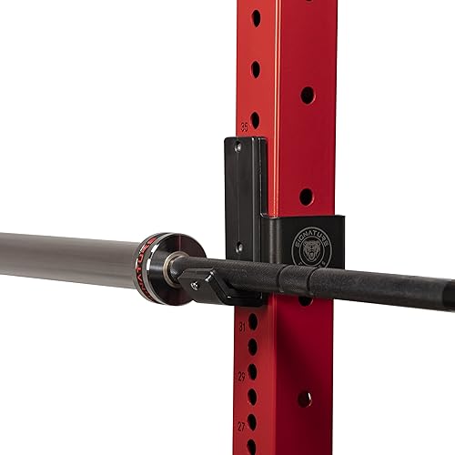 Vista 6 de Signature Fitness SF-3 - Estante para sentadillas con capacidad de 1,500 libras, 3 x 3 pulgadas, incluye ganchos en J y correas de seguridad, otros