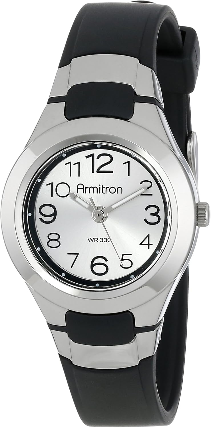 Armitron Sport Women's 25/6418 Easy to Read Dial Resin Strap Watch