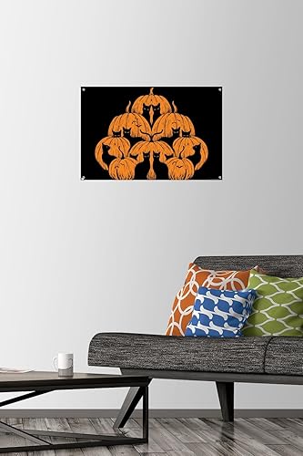 Miniatura 8 de Trends International Episodic Drawing - Pumpkin Cat Wall Poster, 22.37" x 34.00", Premium Poster & Push Pin Bundle