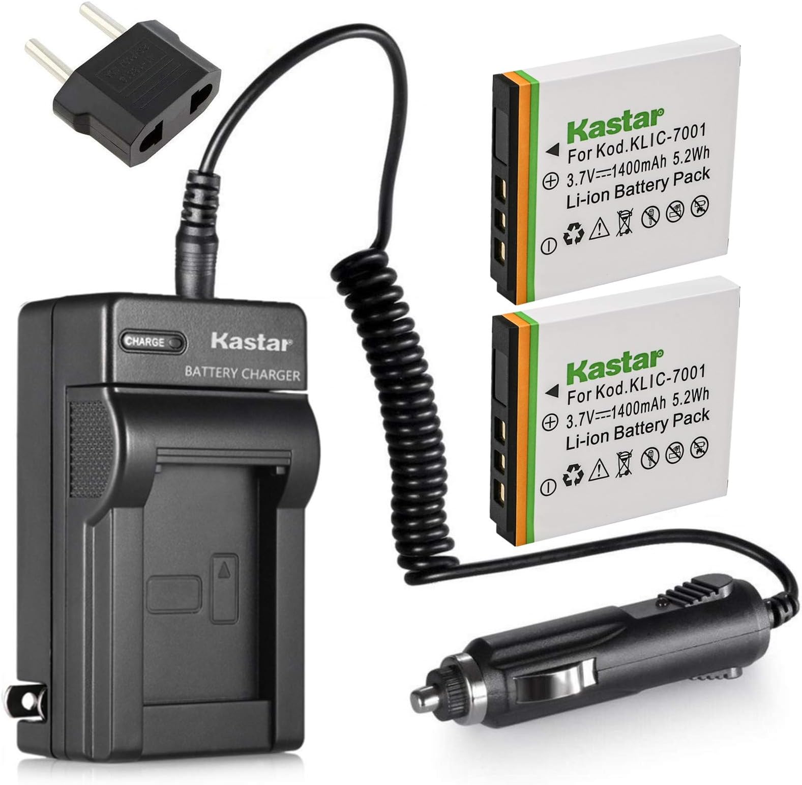 Kastar Battery and Charger Kit for Kodak EasyShare M753, M763, M853, V550, M320, M340 Digital Camera