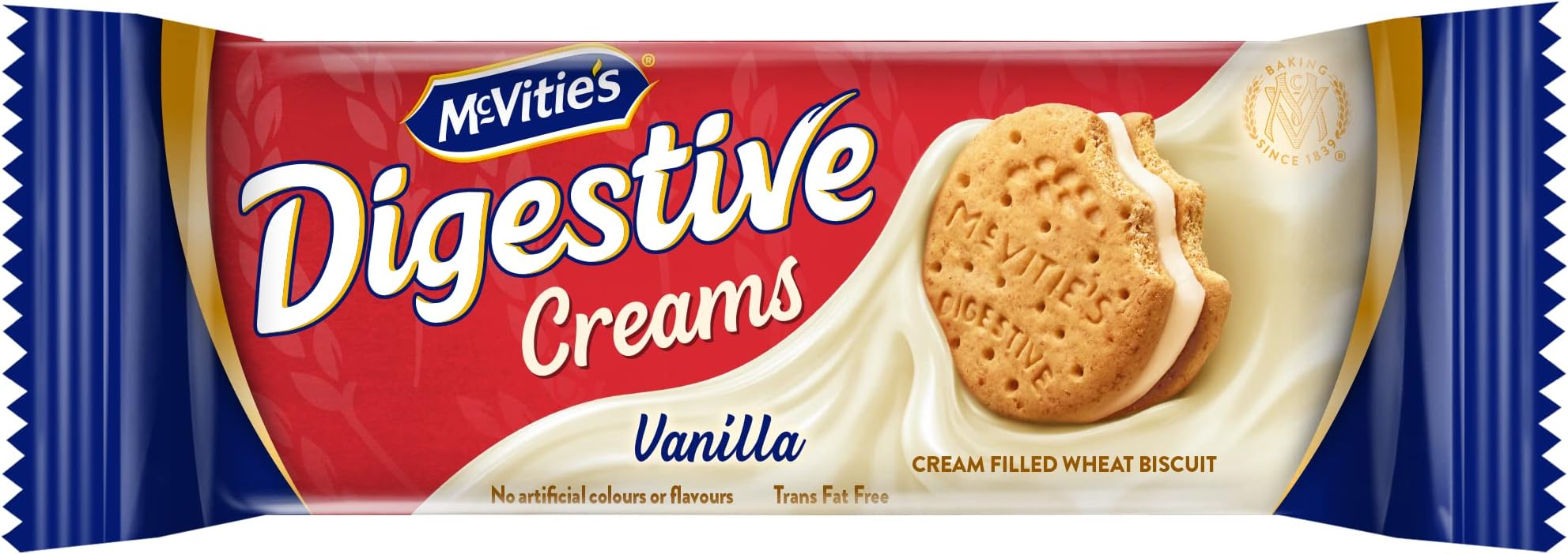 McVities Digestive Creams Vanilla Filled Wheat Biscuit 40g