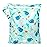 Bumkins Waterproof Wet Bag for Baby, Travel, Swim Suit, Cloth Diapers, Pump Parts, Pool, Beach, Gym Clothes, Toiletry, Hook to Stroller, Daycare, Zipper Reusable Wetdry Packing Pouch, Ocean Life Blue