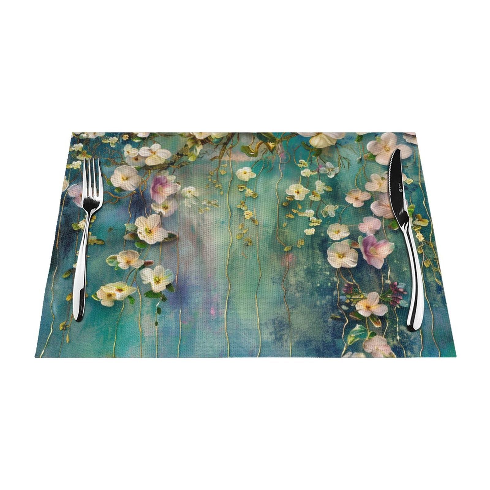 Set de table thermorésistant lot de 6 lavables en PVC tissé antidérapant