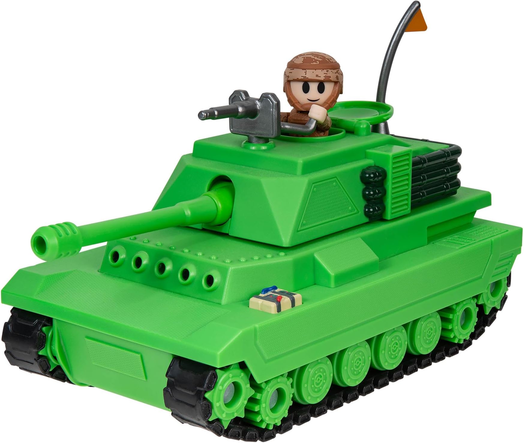 DevSeries Brookhaven Feature Tank 7.5-Inch Vehicle with Lights, Working Treads, Ejecting Turret, 2.75-Inch Figure, and Exclusive Virtual Item Code