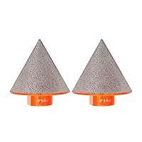 Vista 19 de Broca biseladora de diamante, brocas de diamante de 2 pulgadas (1.969 in) con rosca 5/8-11 para ampliar, pulir y biselar los agujeros exsit