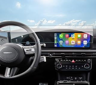 SHAOHAO for 2026 Hyundai Tucson Screen Protector for 2025 2026 Hyundai Tucson & Santa Cruz Accessories (SE/SEL/Limited/XRT/N Line/Hybrid) 12.3" TouchscreenTempered Glass Anti Scratch/Fingerprint
