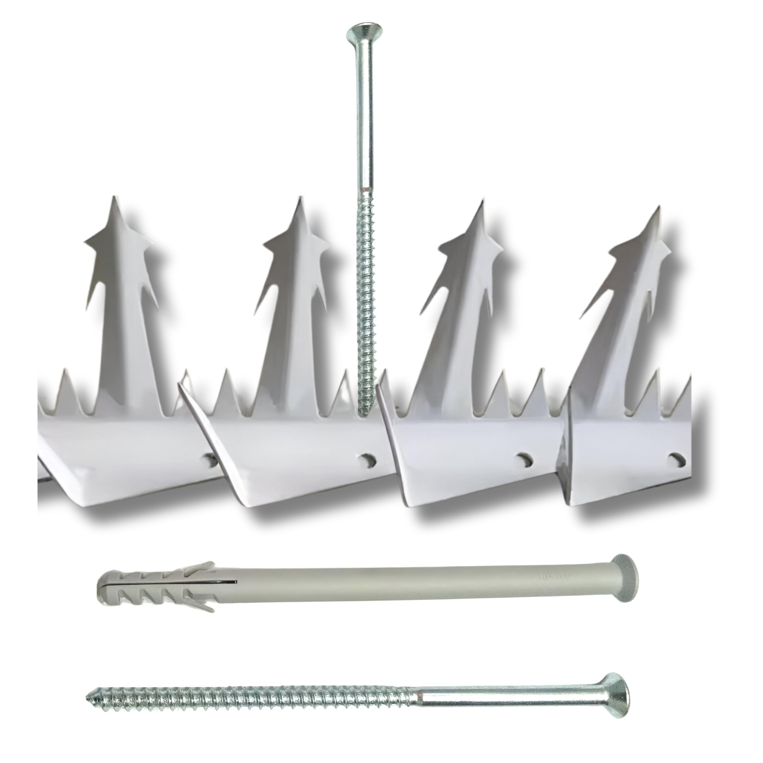 Efficacy Heavy-Duty Wall Spikes Large Size 31cm Length with Screw 9.5 cm for Security Purpose|Outdoor Wall Spikes for Home,Building & Appartment |Easy Installation in silver colour (Pack of 5)-image-19