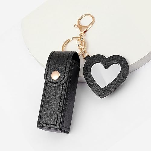 Miniatura 3 de Yurtziru Organizador de lápiz labial con espejo, soporte portátil para lápiz labial, bolsa de brillo de labios, estuche para lápices labiales para