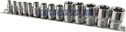 Miniatura 5 de TorxStar - Juego de 14 enchufes hembra de 14 pulgadas  38 pulgadas y 12 pulgadas E4 - E24