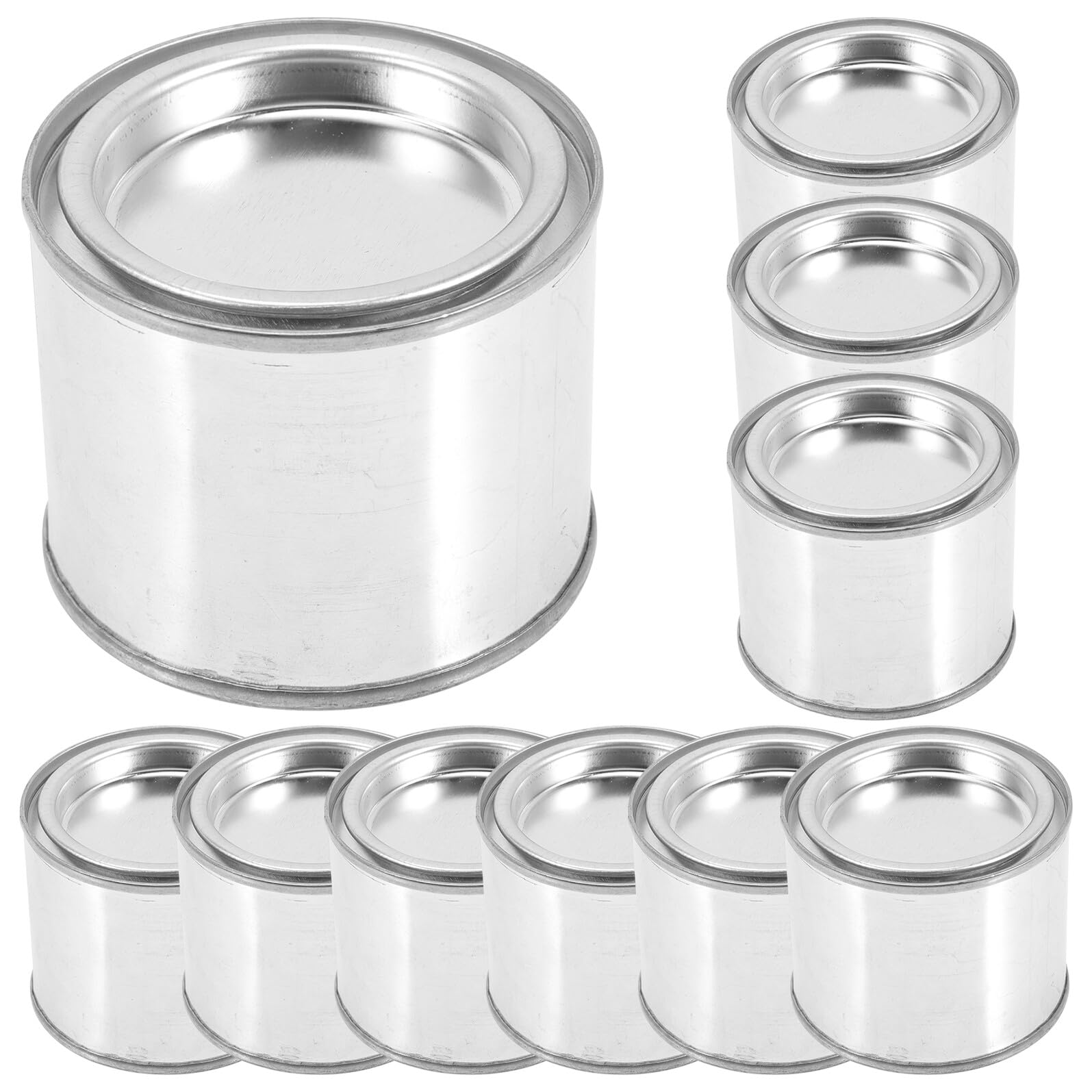 COLLBATH 10 Stück Runde Metall Farbbehälter aus Eisen 0,1l Auslaufsichere Ölfarbeneimer für Zuhause und Geschäft zur Sicheren Aufbewahrung von Pigmenten