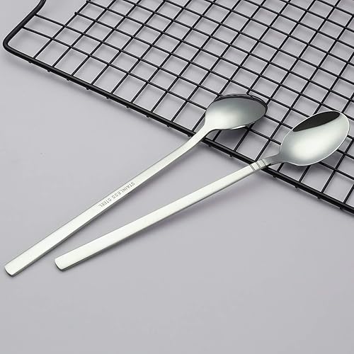 Miniatura 4 de Morcte Cuchara larga de té helado de 12 piezas, cuchara agitadora de mango largo de acero inoxidable