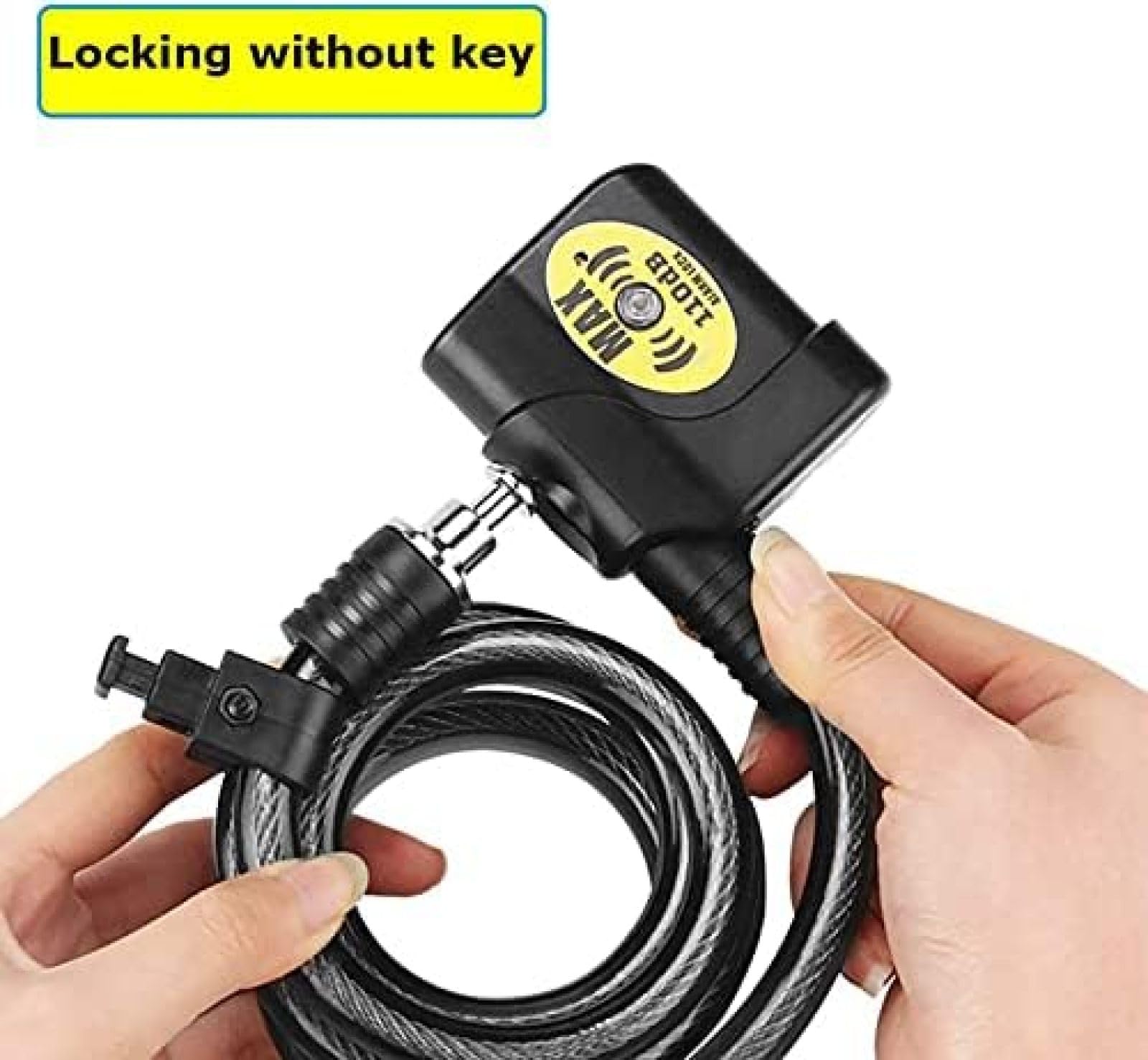 Cable de bloqueo de bicicleta con alarma, nivel de sonido de alarma 110 DB, candados de bicicleta antirrobo impermeables, alarma de seguridad antirrobo para candado de bicicleta seguridad de