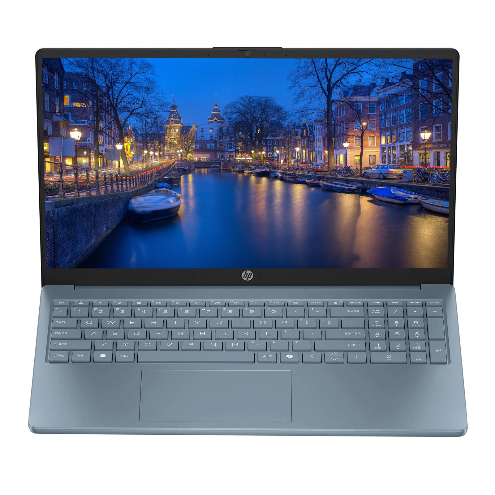 HP Portable 15'' HD Micro-Edge IPS Laptop, Intel Pentium Processor Up to 3.68GHz, 4GB DDR4, 128GB SSD, HDMI, Webcam, Ultra-Fast 6th Gen WiFi, Windows 11 OS, Dale Blue, Renewed