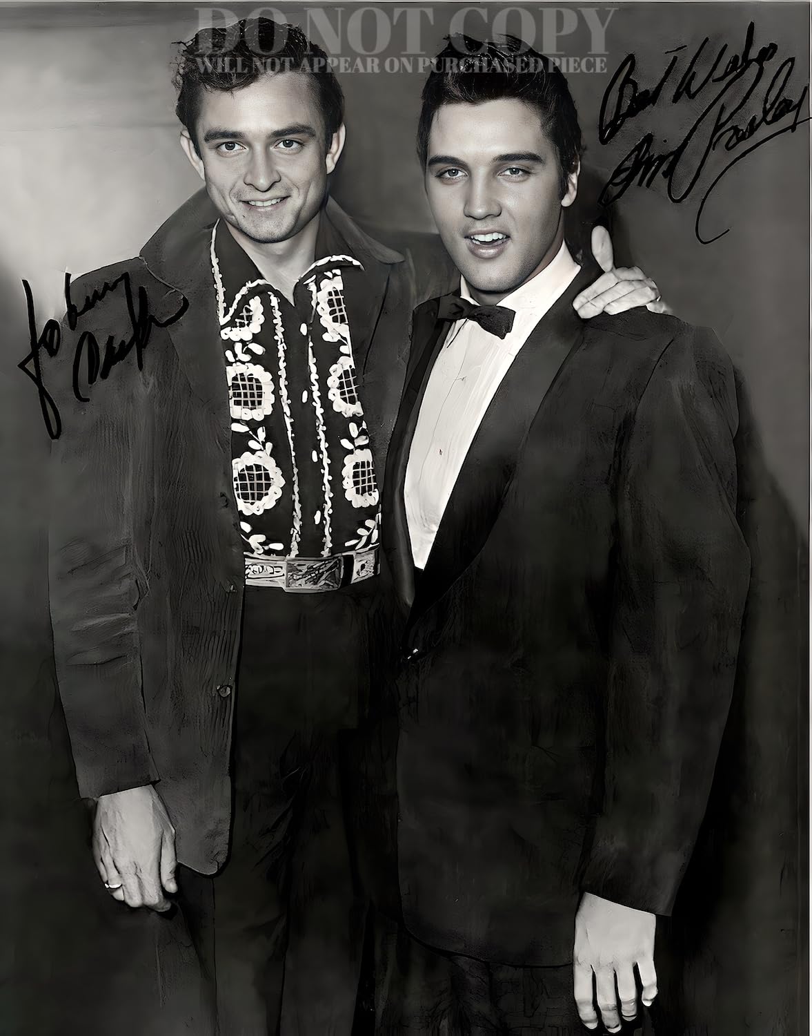 Fotografía de Elvis Presley y Johnny Cash: póster artístico histórico 2