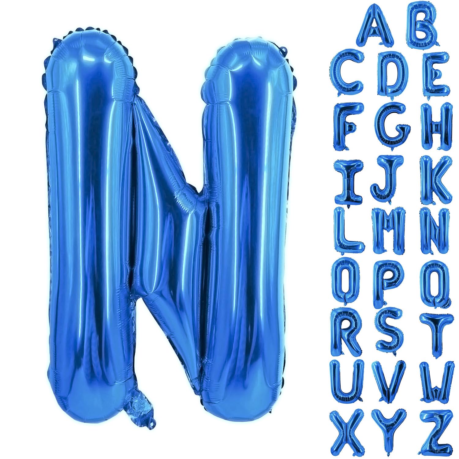 Letter Balloons 40 Inch Blue Giant Alphabet Balloons Letter N