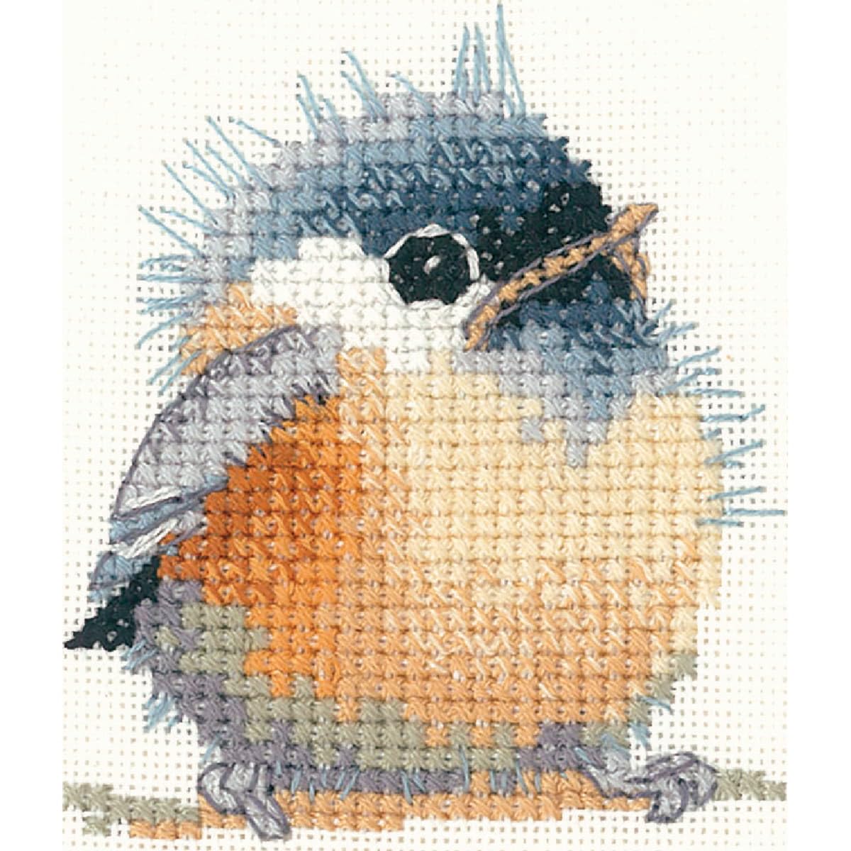 Heritage Crafts Cross Stitch Kit - Chickadee - Aida - Little Friends