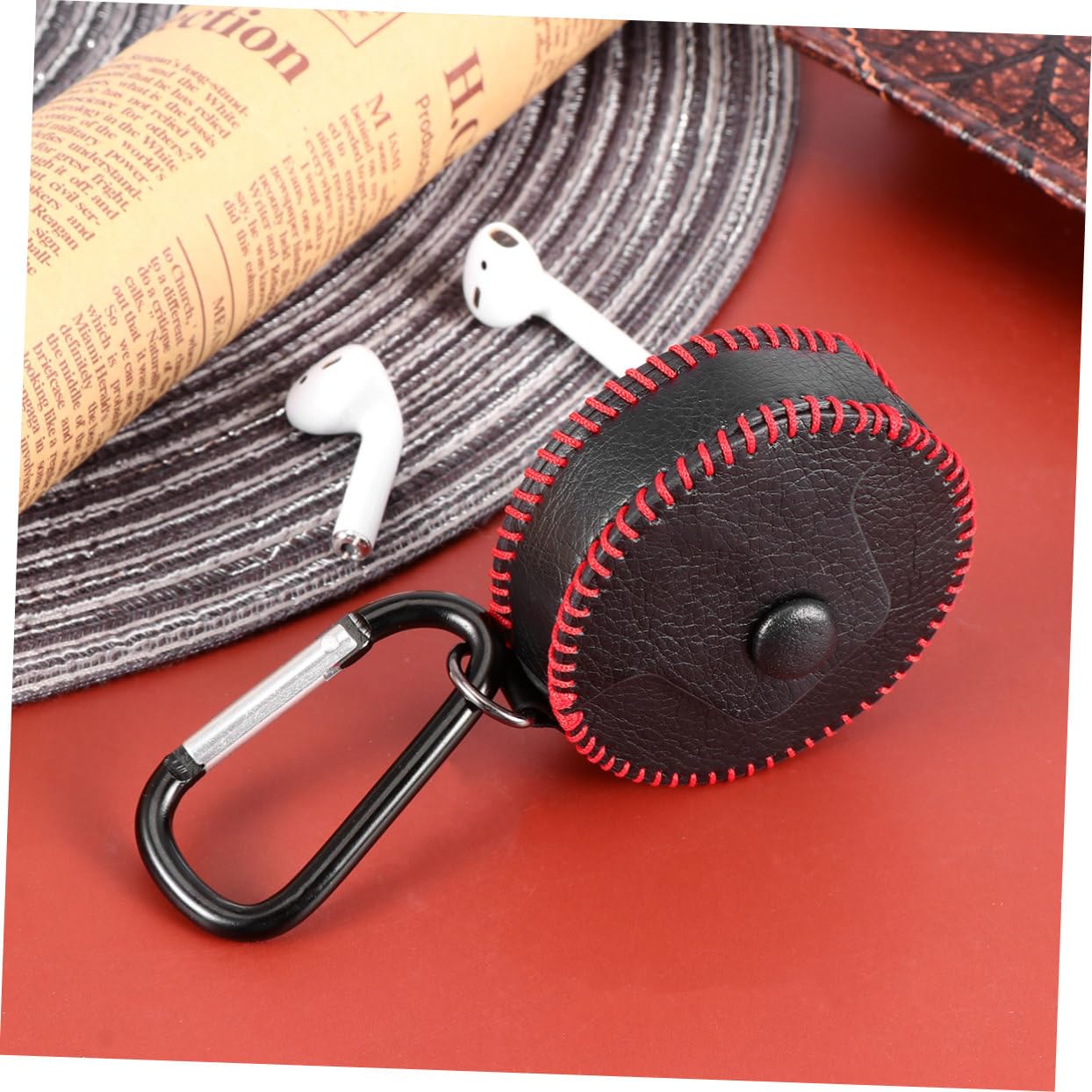 DOITOOL Custodia Per Auricolari in Pelle Da 3 Pezzi Design Vintage Antiurto Comoda E Delicata Sulla Pelle.