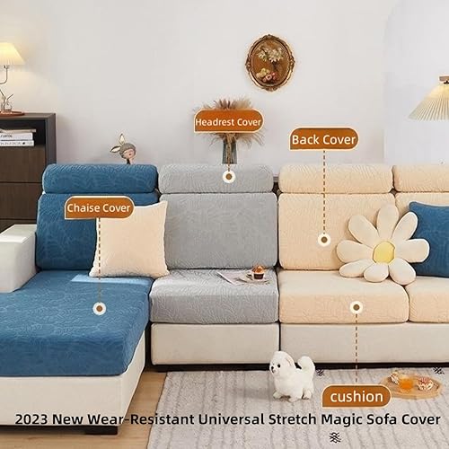 Miniatura 3 de Funda mágica universal para interior de sofá, funda de sofá resistente al desgaste, funda de sofá modular en forma de L, diván con cojín separado