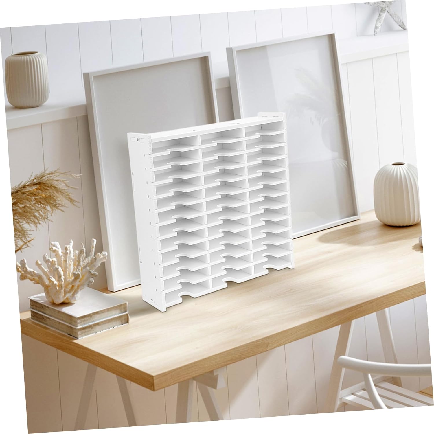 HEALLILY Cd Storage Holder Case for Desktop Organization Multi-grid Holder for Dvds and Items Material Compact Design for Use