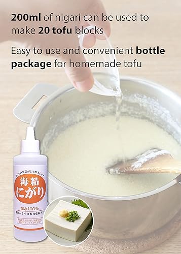 Miniatura 4 de Kawashimaya - Kit de tofu hecho en Japón juego de caja de prensa de tofu prémium de ciprés Hinoki coagulante natural Nigari paño colador de algodón