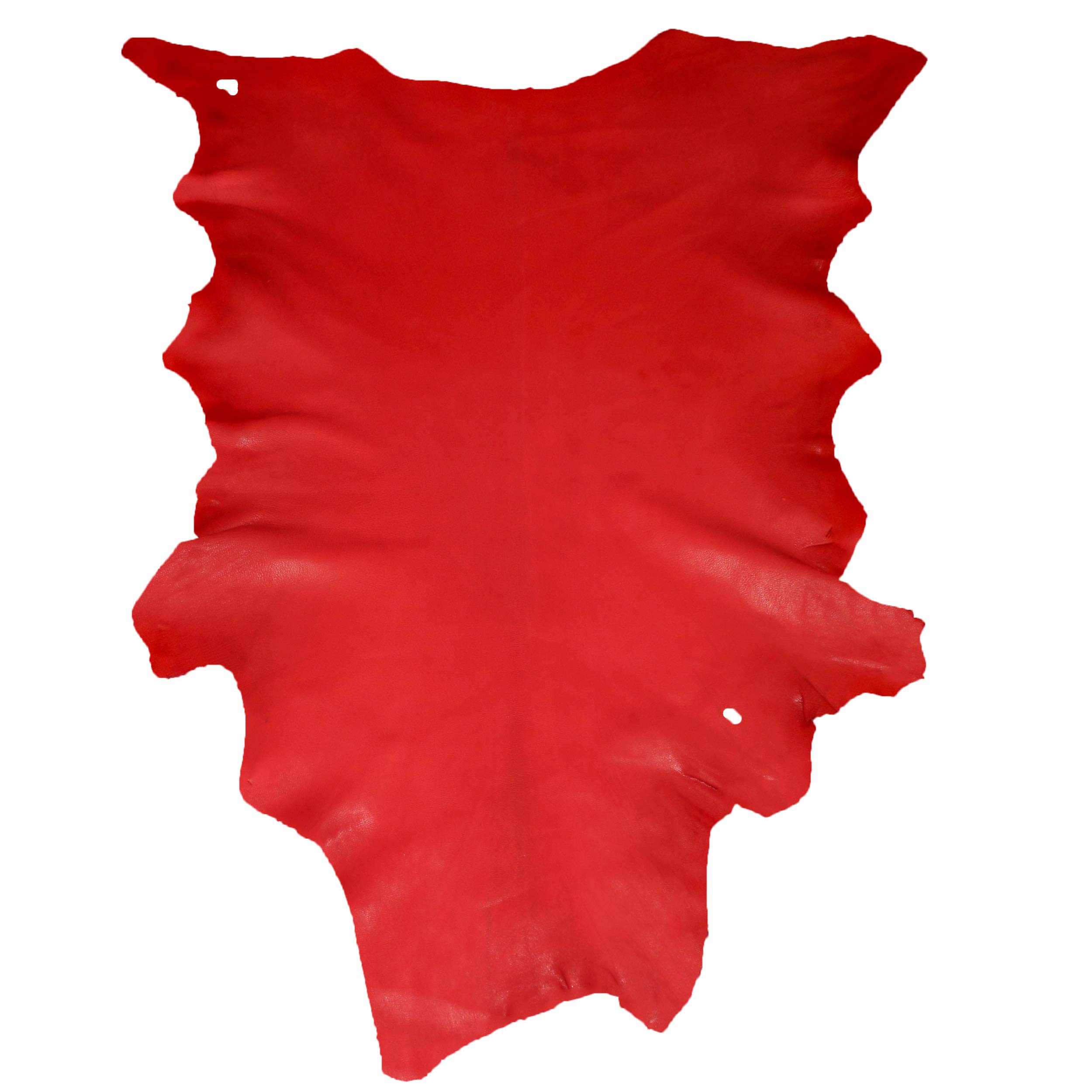 Glacier Wear First Quality Buckskin Leather - Red (7.00 to 7.75 sq ft)