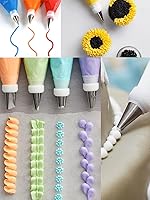 Vista 2 de Acopladores para bolsas de tuberías, acopladores estándar para pequeñas puntas de decoración y relleno, 12 piezas