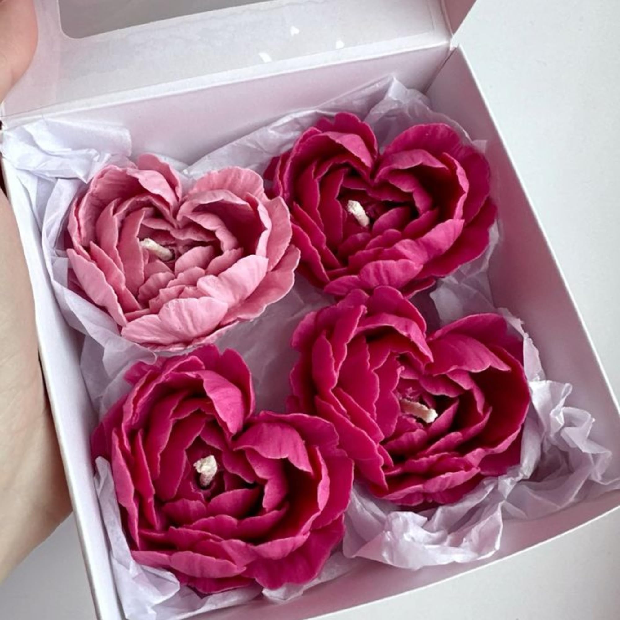 Euphoria Gifts Heart Flower Candle | Rose & Peony Scented Candle