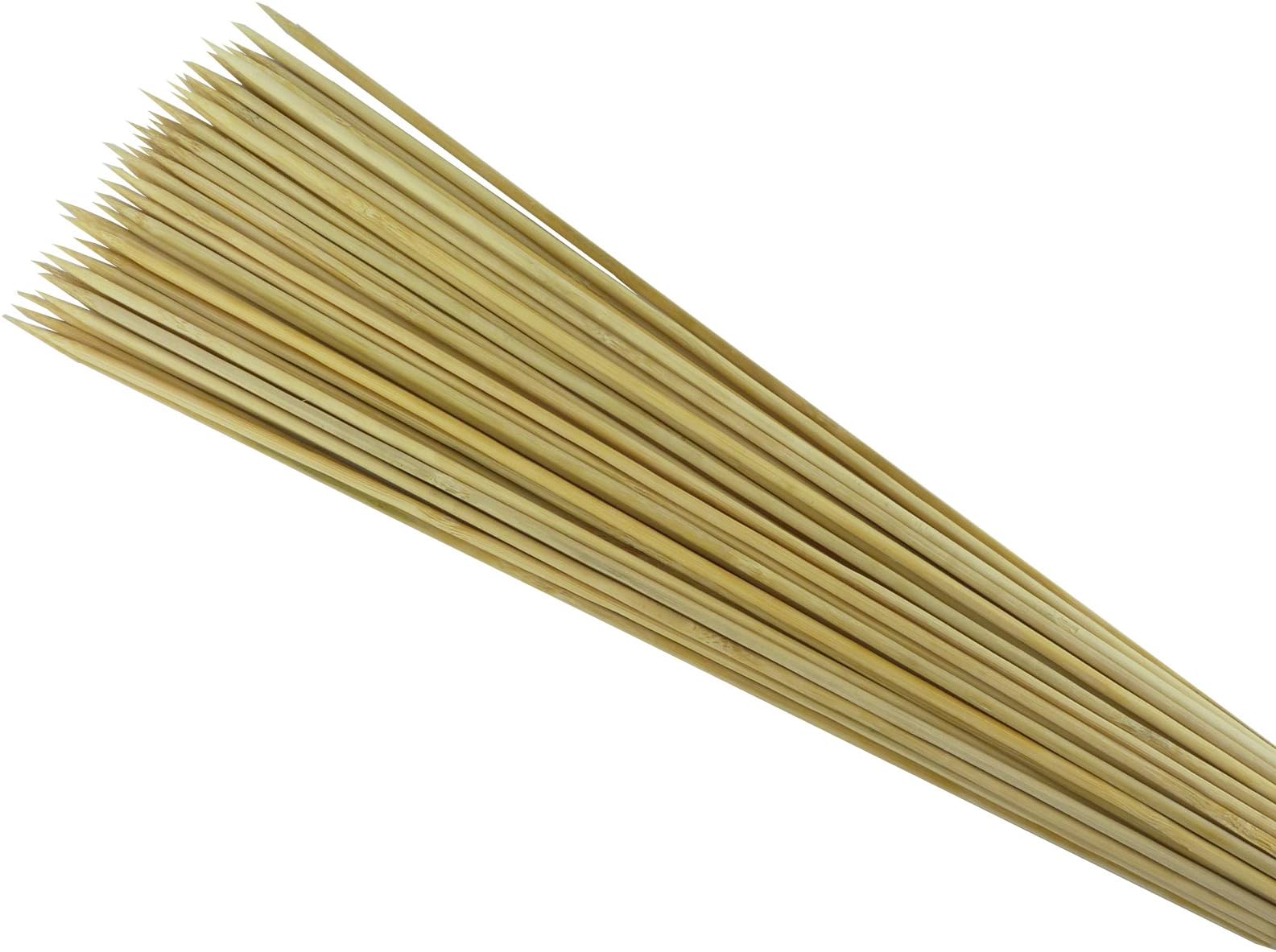 Minel Premium Natural Bamboo Skewers for Grilling & BBQing Meat, Veggies, Marshmallows, and More - 6โ 8โ 12โ or 16โ Available (16 INCH)