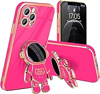 Vista 9 de Funda compatible con iPhone 12 Bonita Diseño de Soporte de Astronauta en 3D Protección de Cámara A Prueba de Golpes Cubierta Trasera Suave para Negro