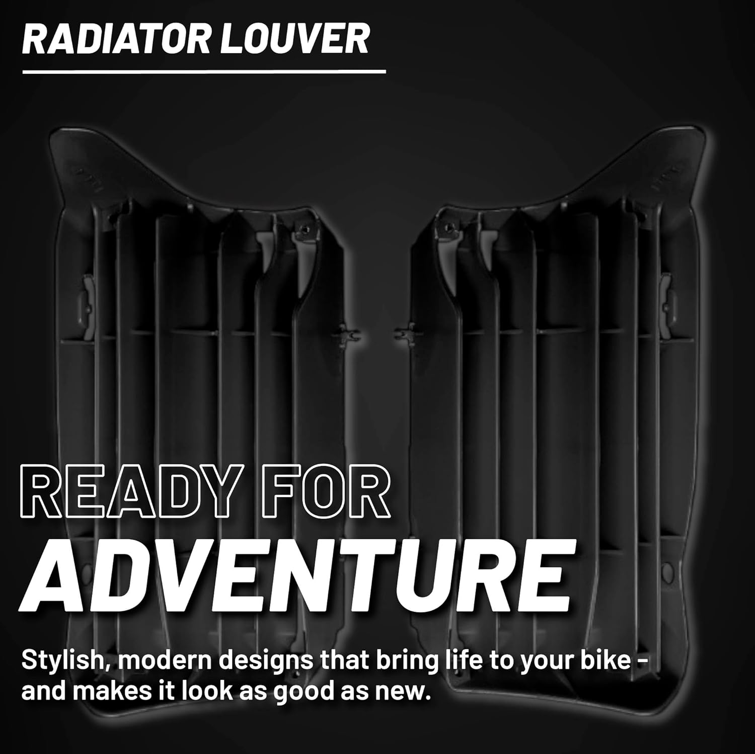 Polisport Radiator Louvers – Black Panels for Honda CRF 250R/250RX (2022-2024) Honda CRF 450R/450RX (2021-2024) – OEM Fit, Durable Plastic, Enhanced Airflow, Easy Installation