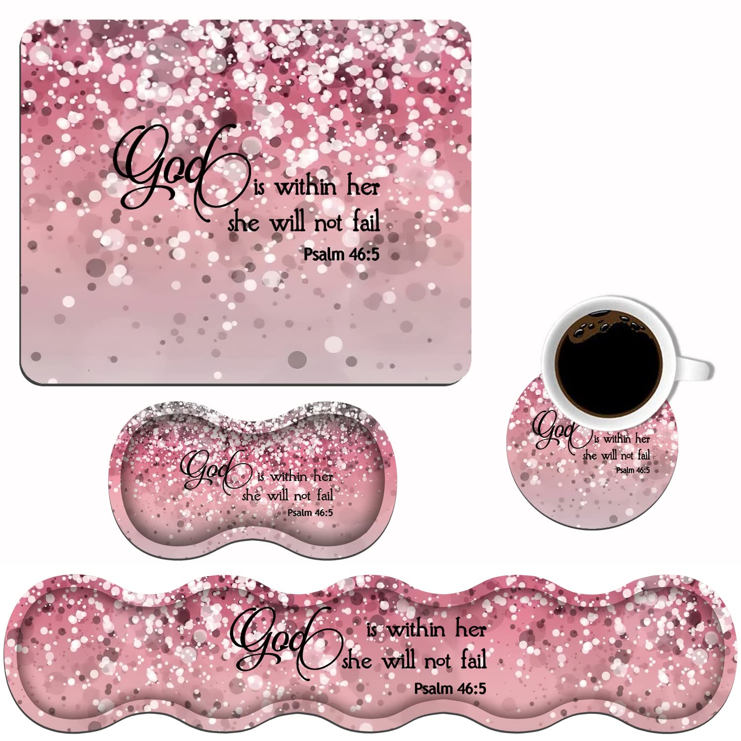 Ergonomic Wrist Rests - Pain Relief & Glitter Design -12