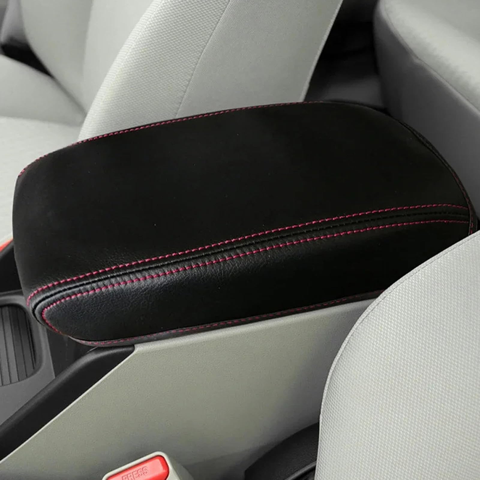 Center Console Armrest Cover For 2012-2015 Honda Civic – Black PU Leather Cushion