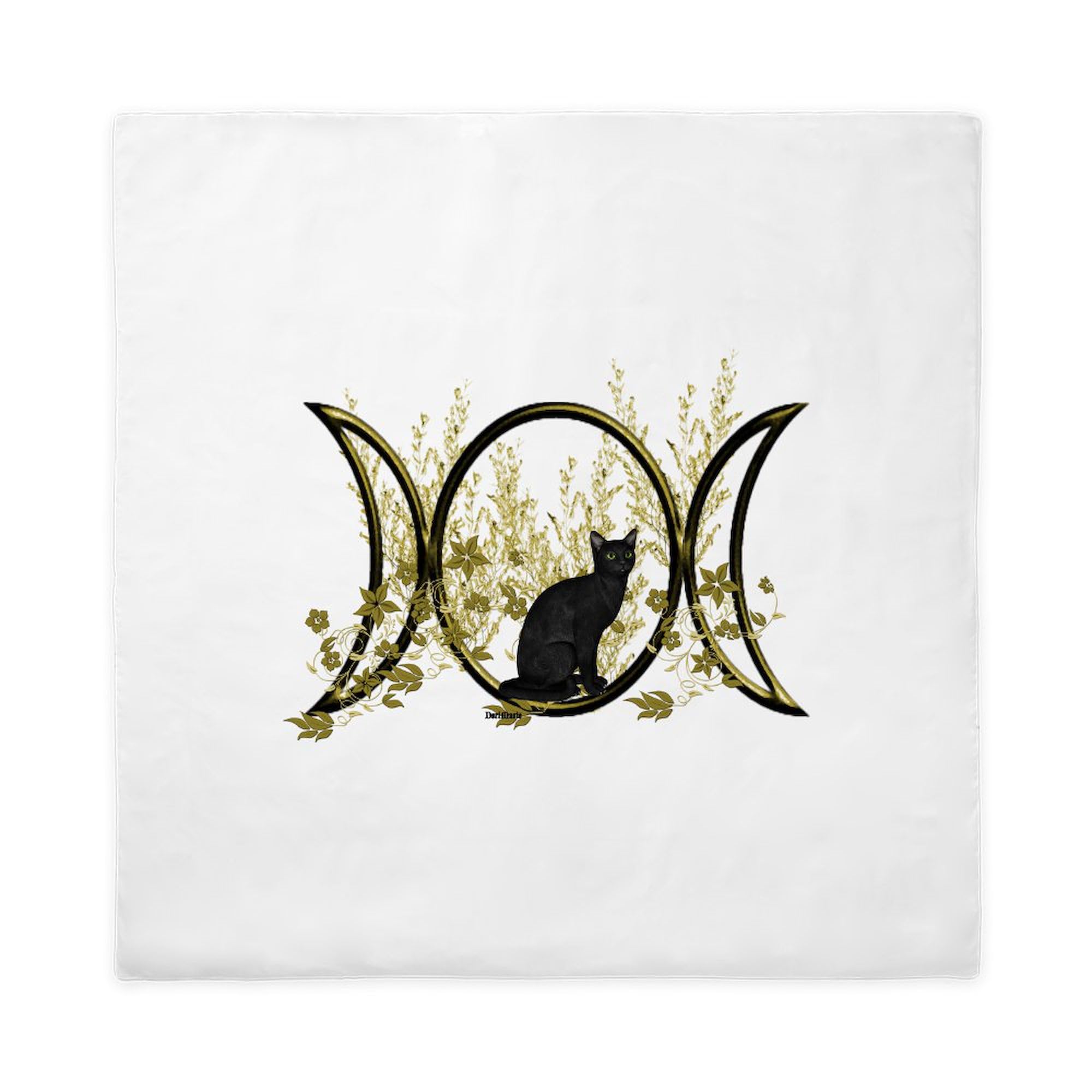 CafePress Triple Moon Art Series Cat Queen Duvet Cover, Printed Comforter Cover, Unique Bedding