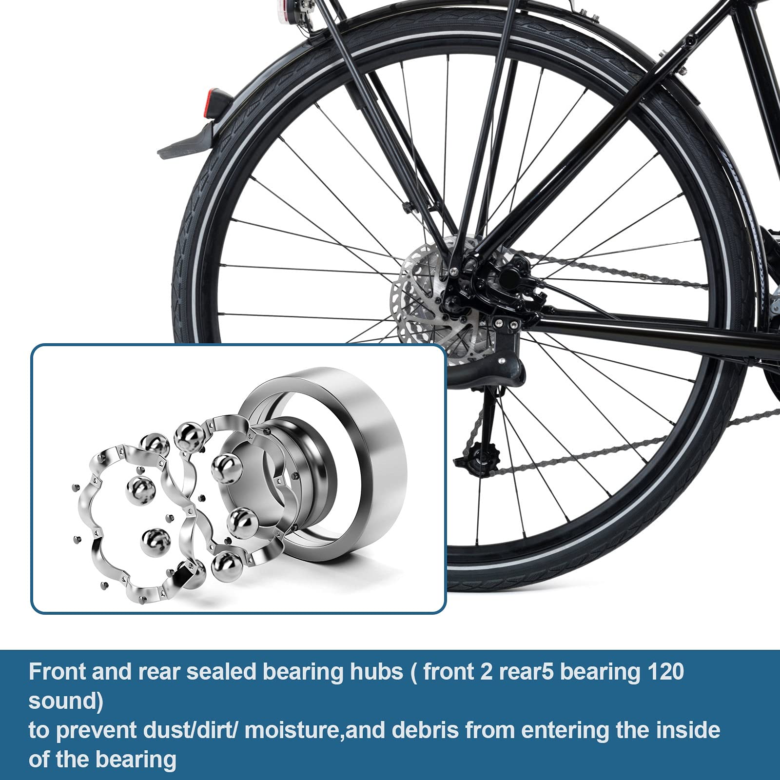 26 Pollici Ruota Anteriore Bici Acciaio Inossidabile 32 Fori 120-sound Cerchio Ruota Bici Bicicletta MTB Mountain City Bike