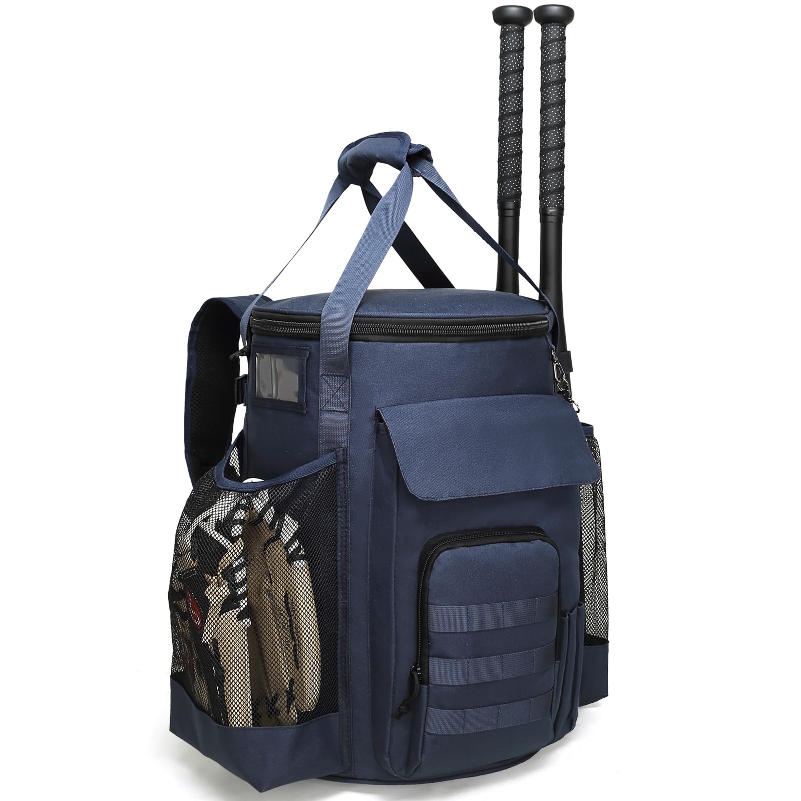 Baseballtasche für 6-Gallonen-Eimer, Baseball-Rucksack für Baseballtrainer mit taktischem MOLLE-Gurtband, Eimerabdeckung mit Mehreren Taschen für Schläger und Handschuhe – ohne Eimer