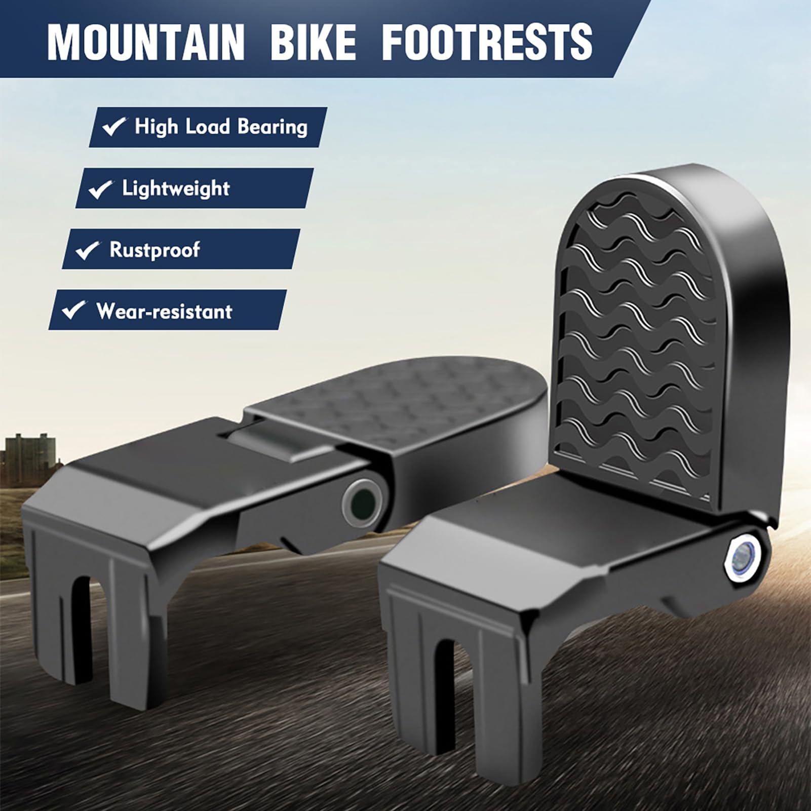 Peguas de Bicicleta universales con Marco de Acero de manganeso Capacidad de Carga Alta 187 kg de montaña Pedales de Pedales de eolfeamiento y óxido Clavijas