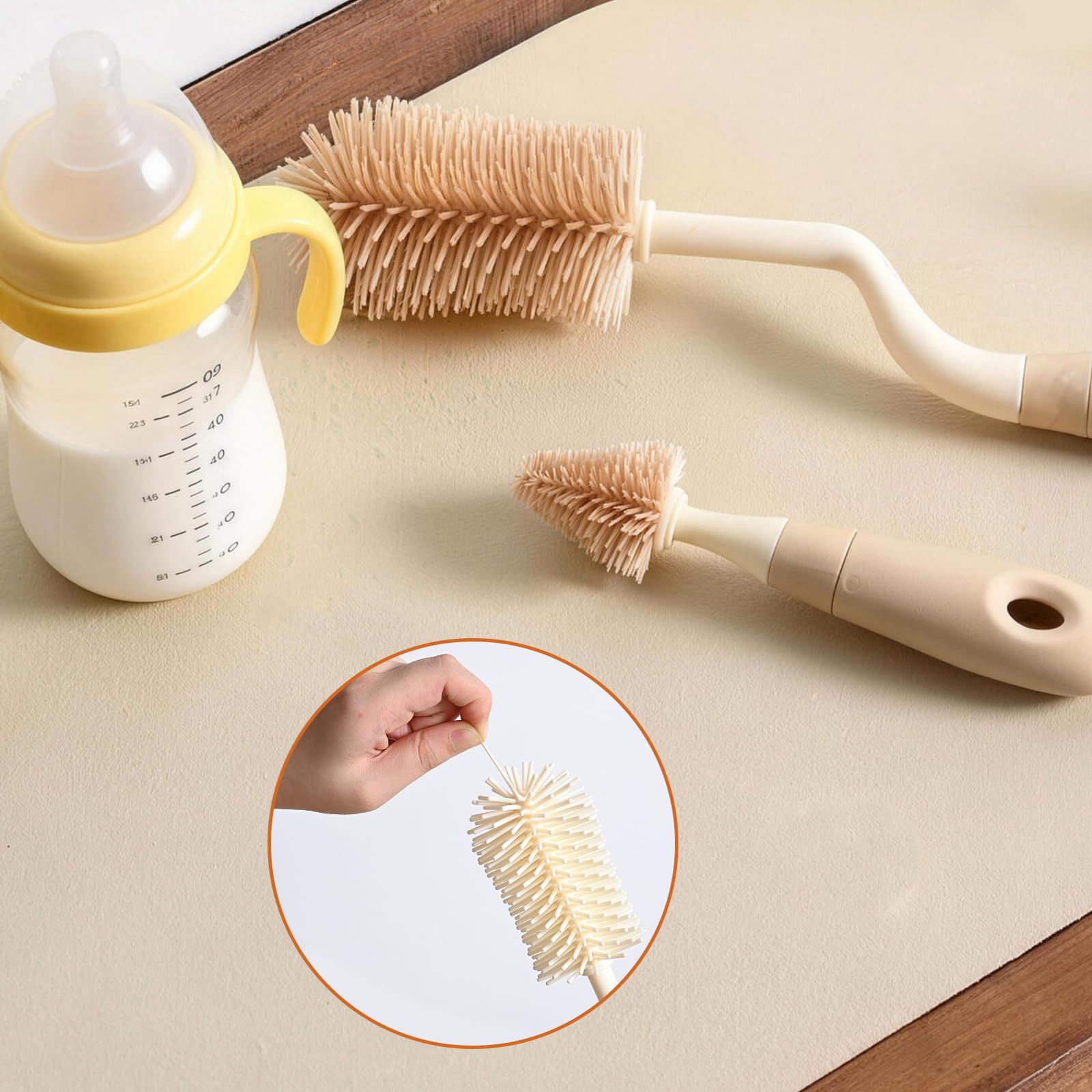 Egouttoir Biberon Bebe avec Goupillon Biberon,Amovible Séchoir pour Bébé Bouteilles Utilisé pour Sécher Les Biberons et Les Tétines
