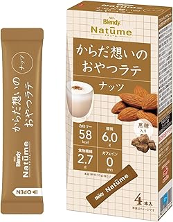 Amazon.co.jp: AGF ブレンディ ナチューム からだ想いのおやつラテ ナッツ 4本×3箱 【 1杯あたり58kcal、食物繊維2.7g、糖質6.0g 】 【 ヘルシー スイーツ 】 【 デカフェ・ノンカフェイン 】 【 置き換え 】 : 食品・飲料・お酒