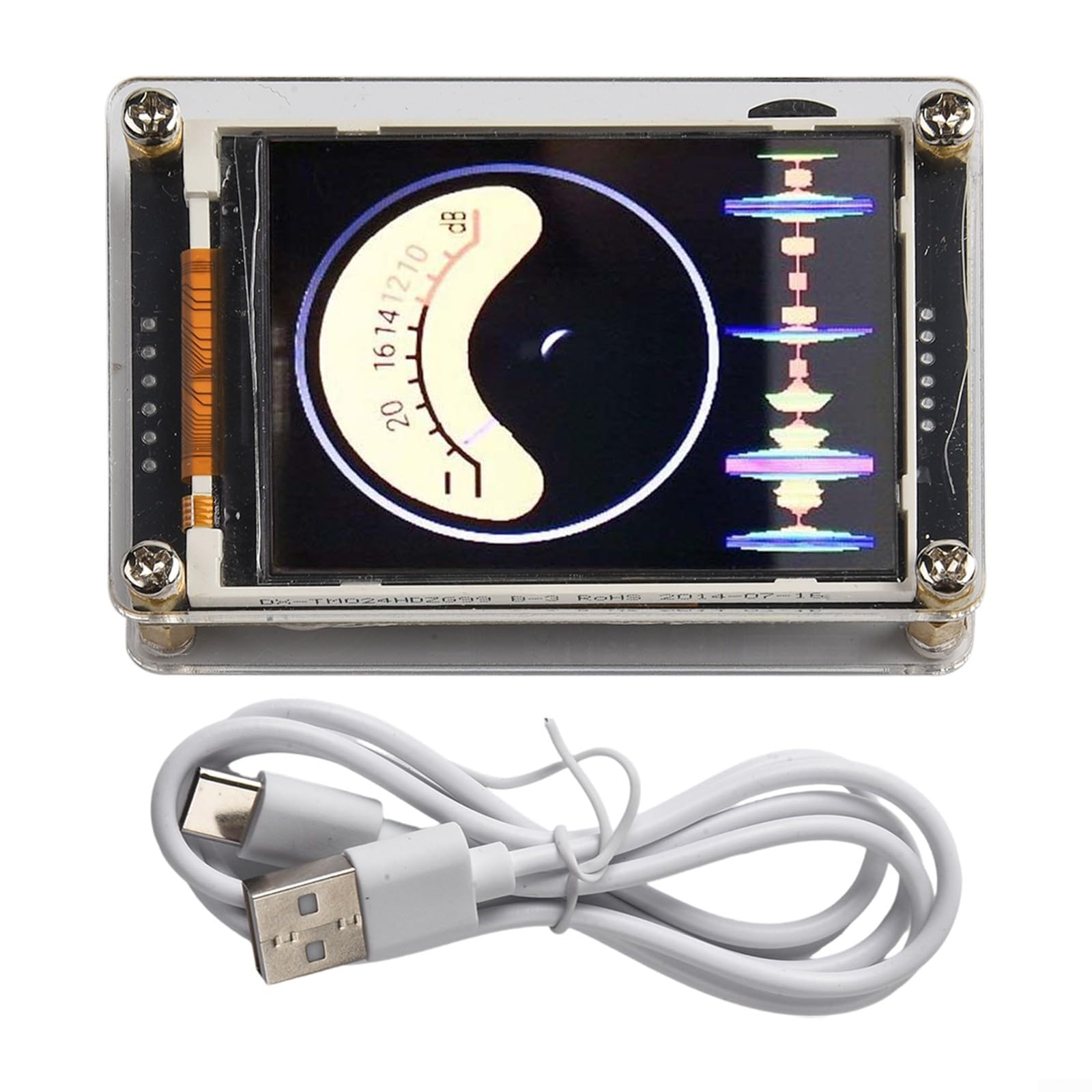 Spectre de musique LCD HD 13 modes, indicateur niveau audio USB pour maison