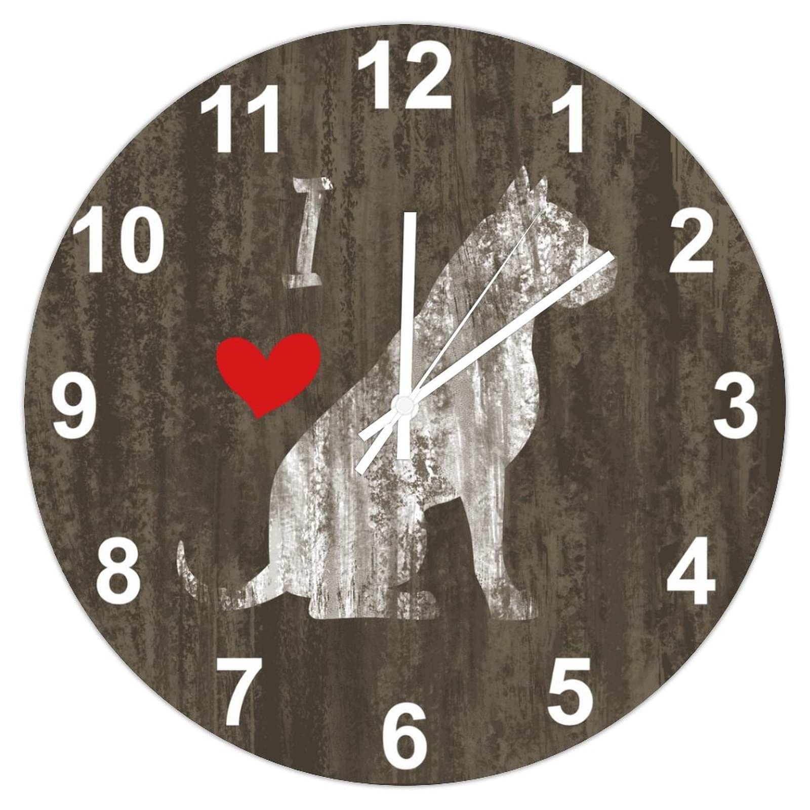 Horloge murale en bois silencieuse 38 cm au mécanisme à quartz fluide
