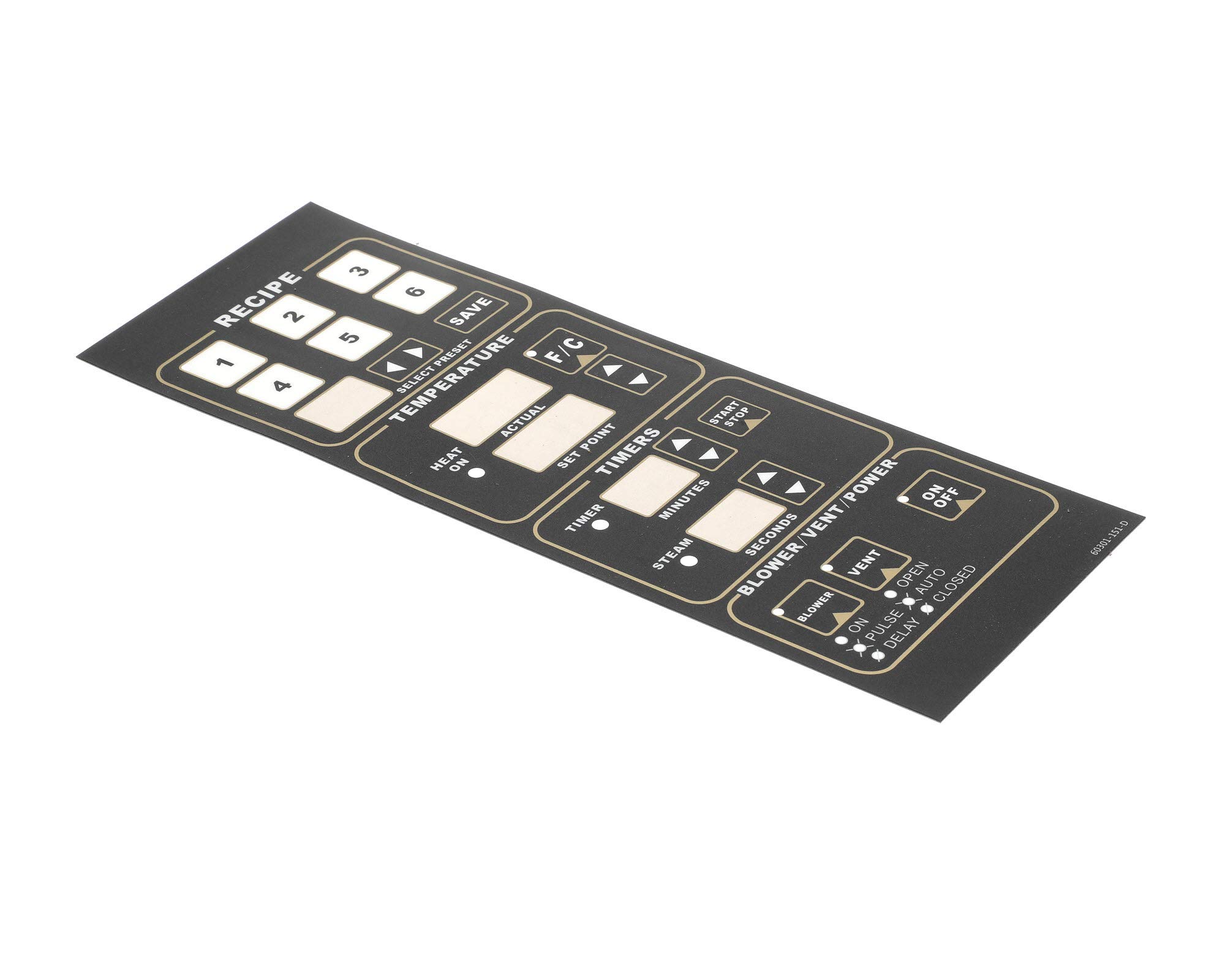 LBC Bakery Equipment60301-151-D Label 40102-70 Control