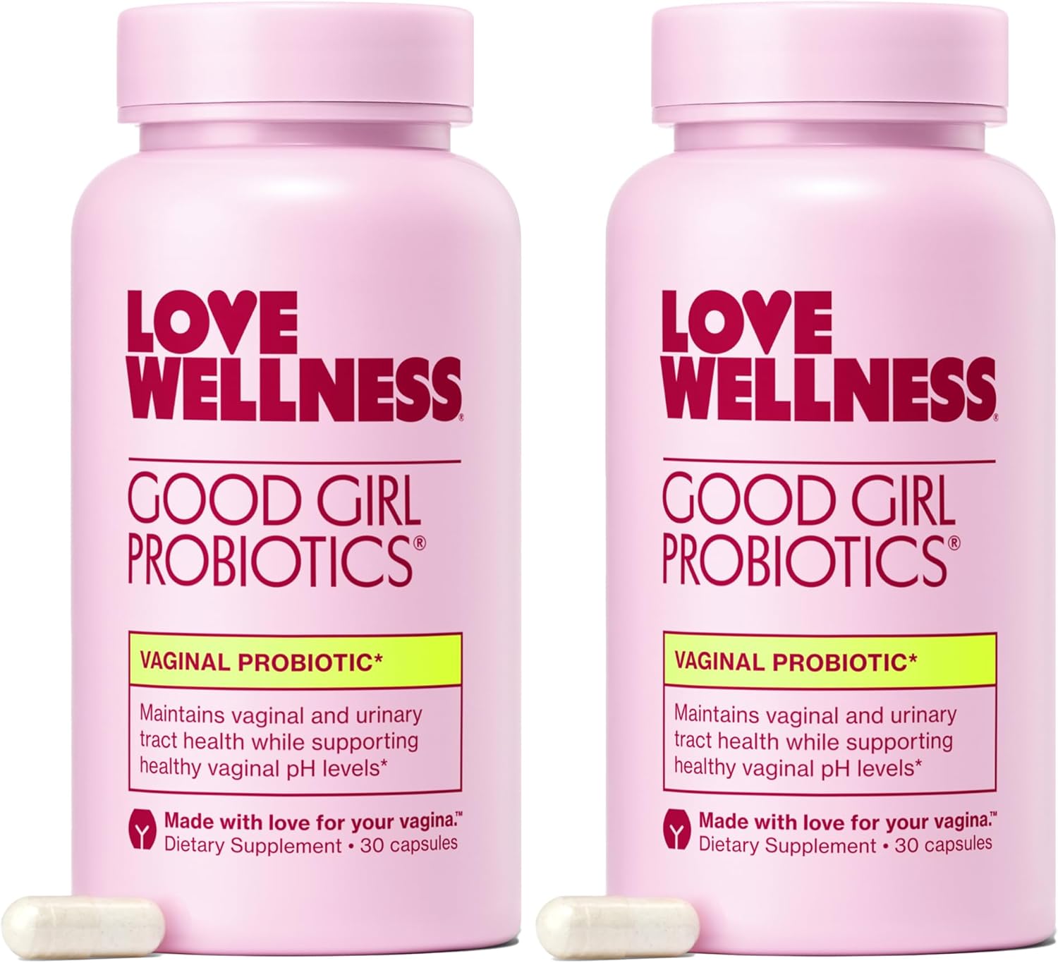 Love Wellness Good Girl Probiotics | Women’s Vaginal Health & pH Balance Supplement | 9-Strain Probiotic for Urinary Tract, Yeast, Odor & Immune Support | Gluten-Free (60-Day Supply)