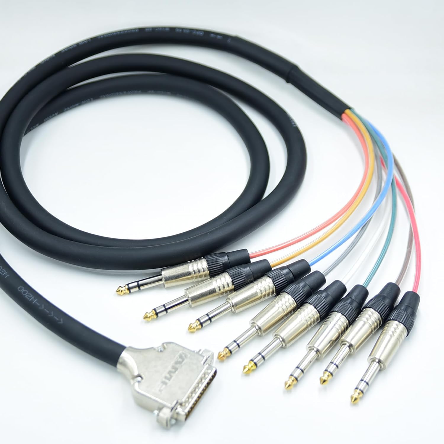 Arklove 7ft 1/4 TRS Snake Cables Audio Patch db25 to TRS Cable 8 Channel Connector Digital Splitter Microphones Stage & Studio Recording Equipment Profesional Live Cable