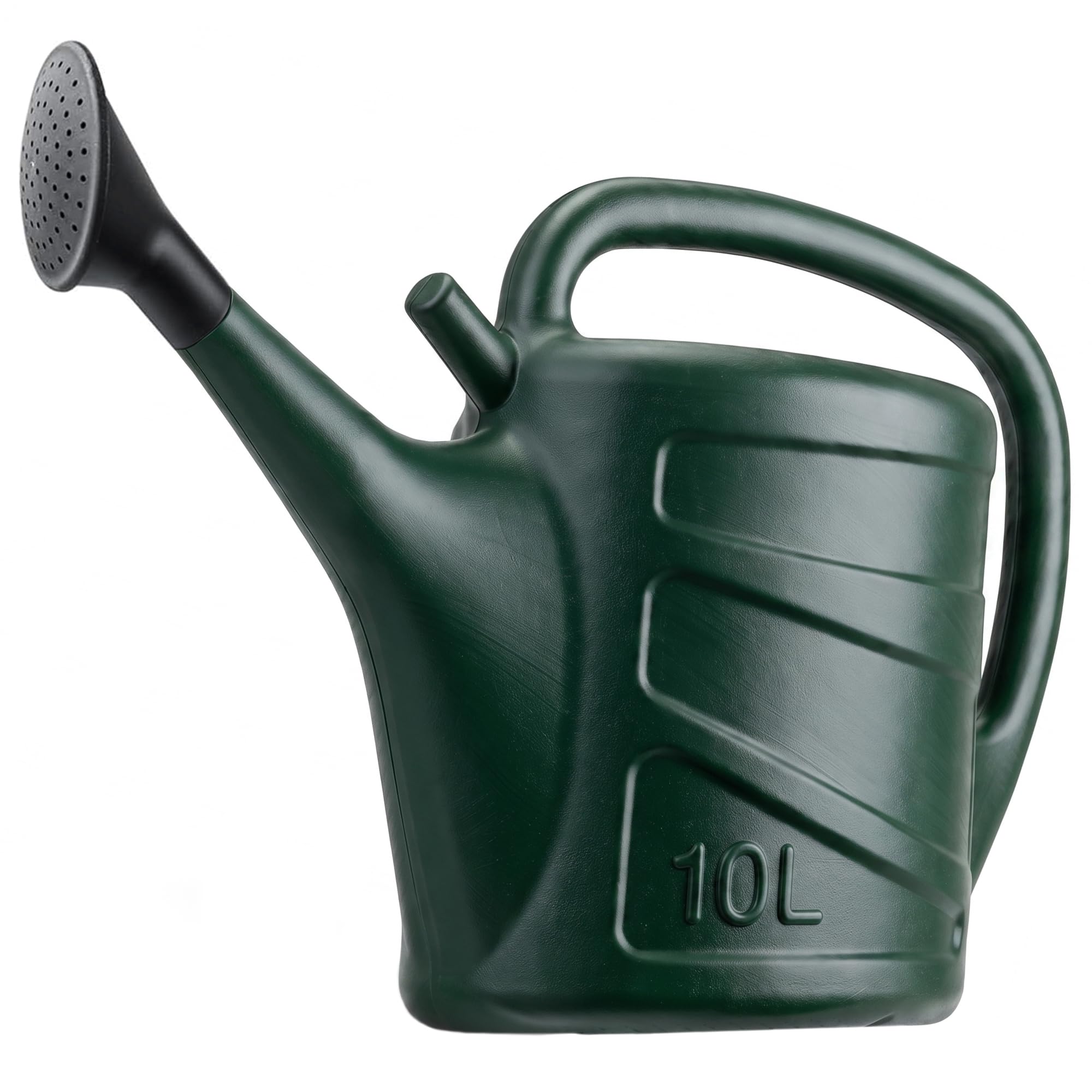 Angix Green 10L Watering Can With Detachable Sprinkler Rose Head - Large Plastic Garden Long Spout Water Can For Indoor & Outdoor Plants Watering (Green)