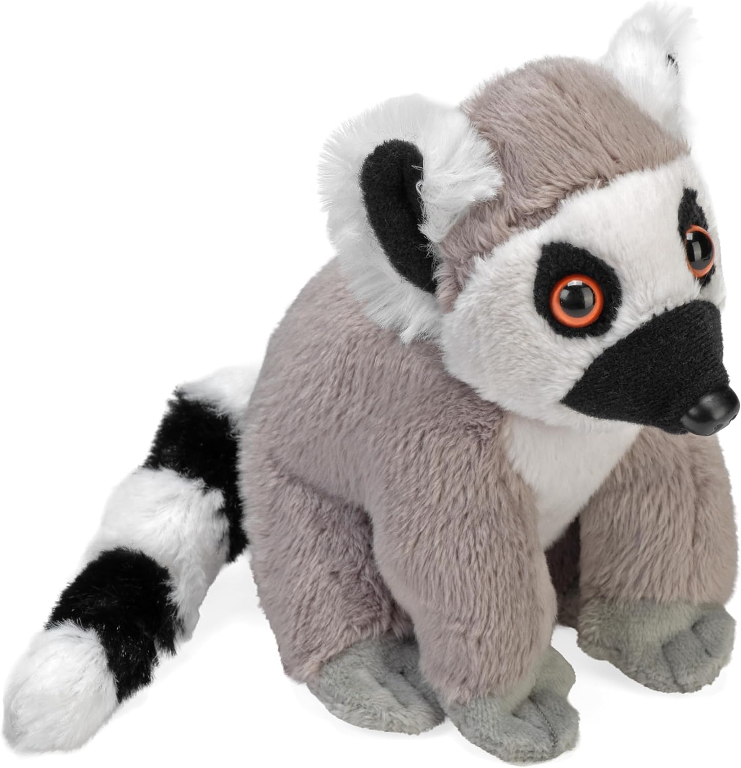 Wild Republic Pocketkins Eco Ring Tailed Lemur, Stuffed Animal, 5 Inches, Plush Toy, Made from Recycled Materials, Eco Friendly