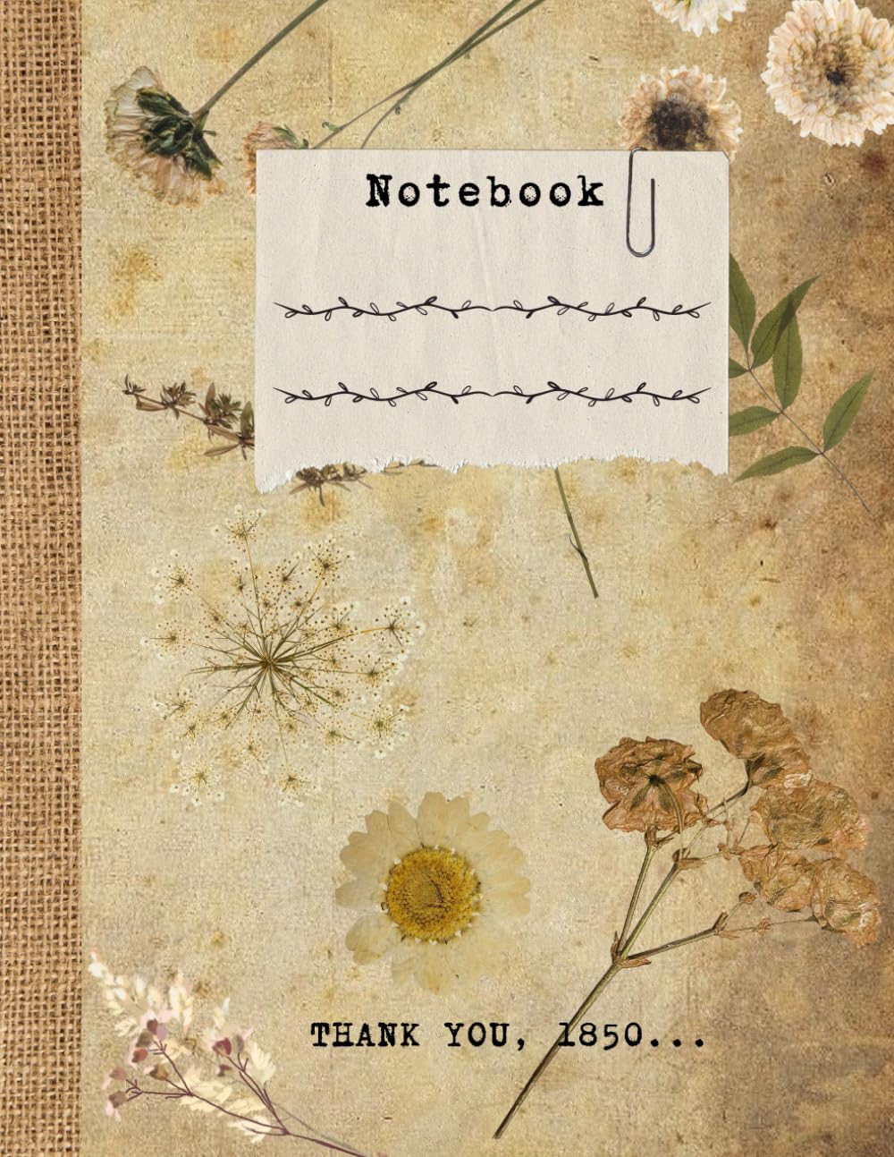 Vintage flower composition notebook: Journal