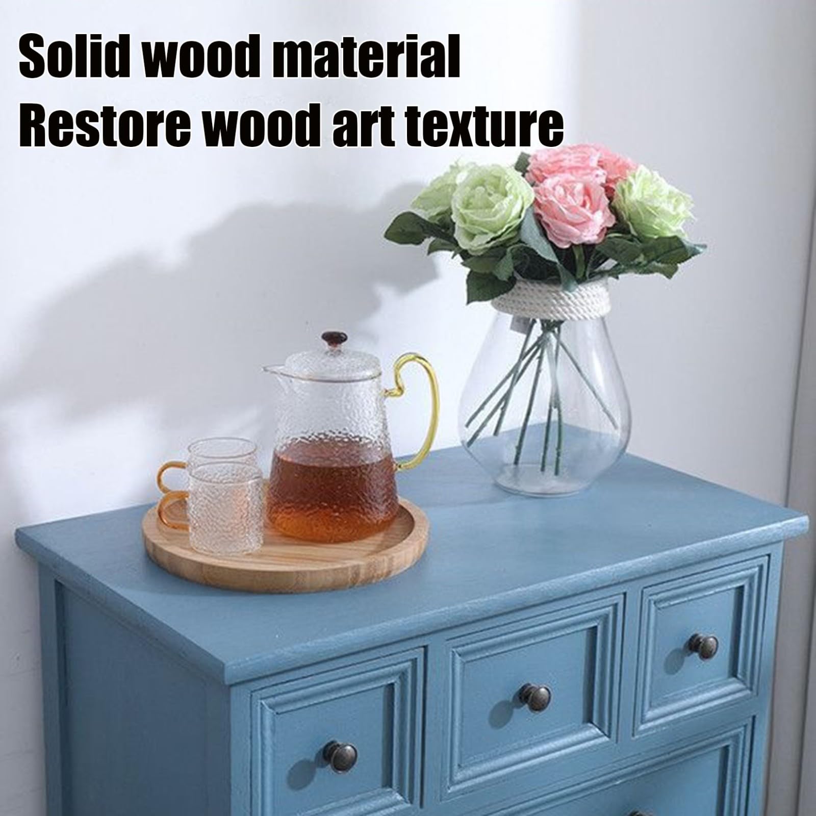 Cómoda, Cajonera con 6 Cajones Organizador Versátil Comoda de Madera Maciza Dormitorio Armario De Almacenamiento Mueble para Ropa No Requiere Ensamblaje ara Recibidor Salón C,80 * 35 * 60CM