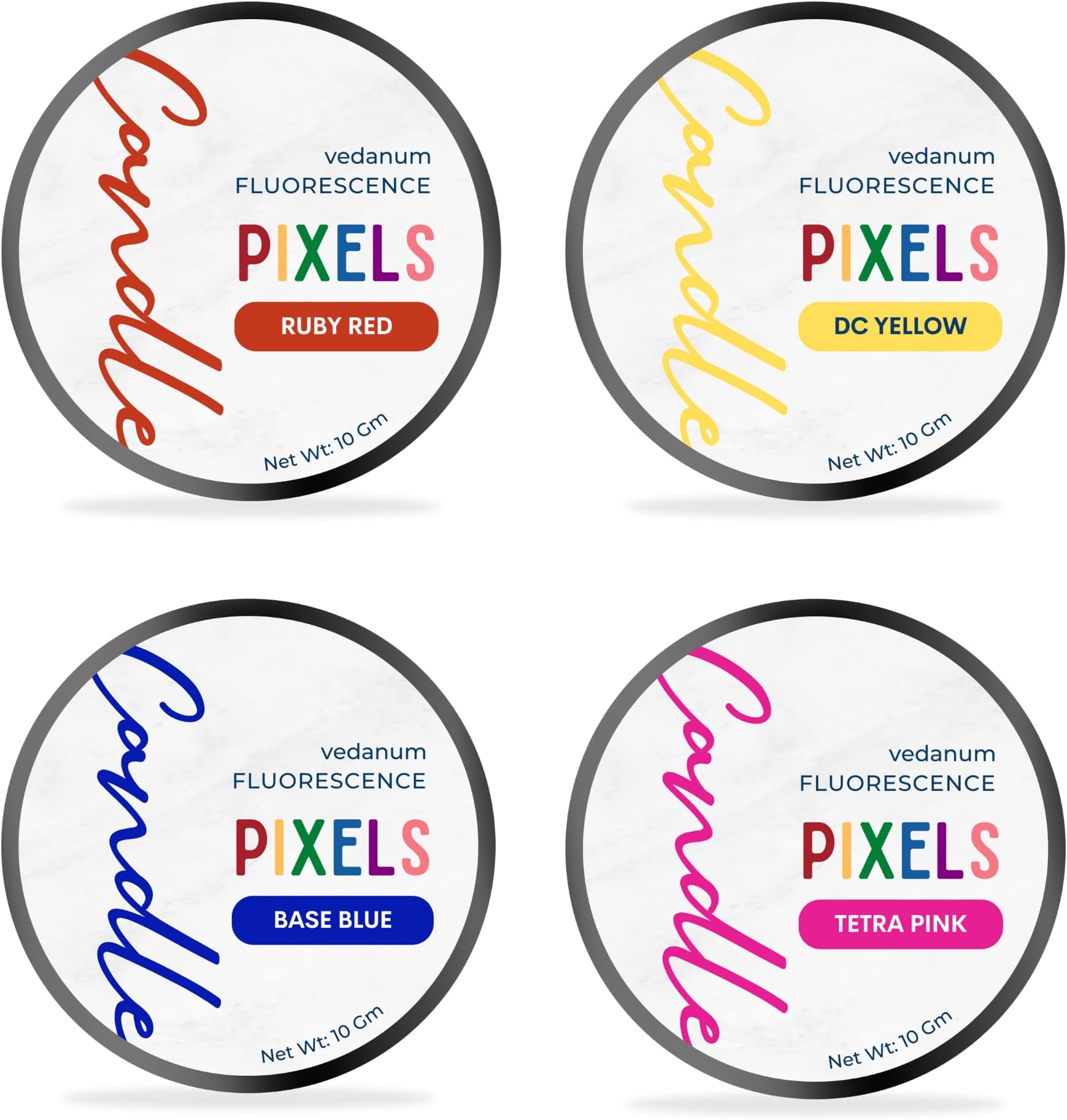 VEDANUM Premium Candle Making Colors Set of 4 Oil Soluble Pigments for Candle Wax Red Yellow Blue Pink